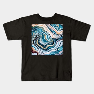 Abstract fluid art Kids T-Shirt